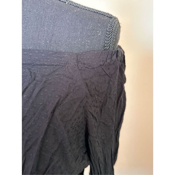 Ava & Viv Women’s Black Off the Shoulder Embroidered Dot Plus Size Blouse 1X - Picture 5 of 6